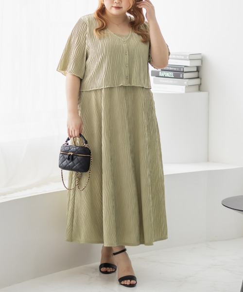 ウェーブカットソーセットワンピース（ワンピース）｜CLETTE（クレット  