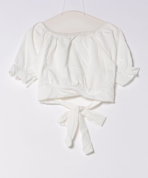 Mayree（メイリー）の「【Mayree】ワッシャー オフショルダー バルーン 半袖 ブラウス（シャツ/ブラウス・レディース・ピンク/ホワイト/パープル/ブルー/ブラック・SMALL/MEDIUM/LARGE）」の21枚目の写真