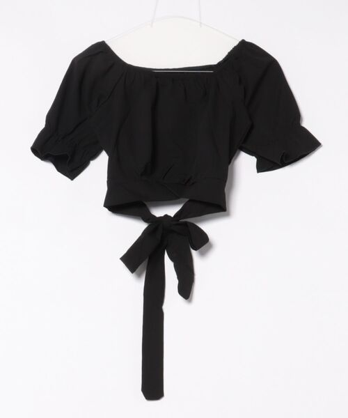 Mayree（メイリー）の「【Mayree】ワッシャー オフショルダー バルーン 半袖 ブラウス（シャツ/ブラウス・レディース・ピンク/ホワイト/パープル/ブルー/ブラック・SMALL/MEDIUM/LARGE）」の18枚目の写真