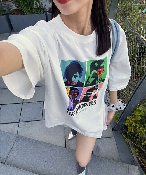 CIAOPANIC（チャオパニック）の「ピグメントバンドTEE（Tシャツ/カットソー・レディース・チャコールグレー/ピンク/ホワイト/ブルー/オフホワイト/グレー/アイボリー/レモンイエロー/クリア/ブラック/ローズ/ブルー系その他/イエロー/ゴールド/サーモンピンク/ブラック系その他/ホワイト系その他/シルバー/ネイビー/ブラック系その他3/ブラック系その他2/ホワイト系その他2/ダークブルー/ピンク系その他/イエロー系その他3/ダークグレー/イエロー系その他/ブラック系その他4/ホワイト系その他3/イエロー系その他2/ピンク系その他3/ピンク系その他2・FREE/X-SMALL/N）」の4枚目の写真