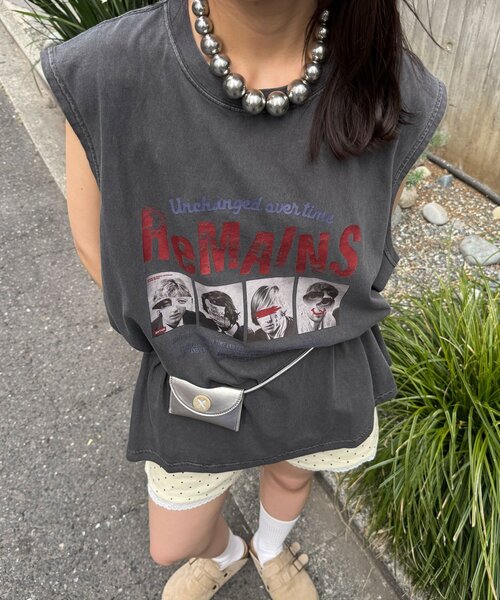 CIAOPANIC（チャオパニック）の「ピグメントバンドTEE（Tシャツ/カットソー・レディース・チャコールグレー/ピンク/ホワイト/ブルー/オフホワイト/グレー/アイボリー/レモンイエロー/クリア/ブラック/ローズ/ブルー系その他/イエロー/ゴールド/サーモンピンク/ブラック系その他/ホワイト系その他/シルバー/ネイビー/ブラック系その他3/ブラック系その他2/ホワイト系その他2/ダークブルー/ピンク系その他/イエロー系その他3/ダークグレー/イエロー系その他/ブラック系その他4/ホワイト系その他3/イエロー系その他2/ピンク系その他3/ピンク系その他2・FREE/X-SMALL/N）」の12枚目の写真