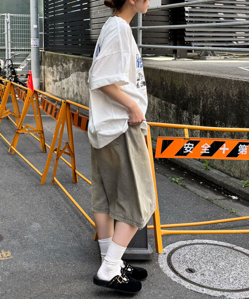CIAOPANIC（チャオパニック）の「ピグメントバンドTEE（Tシャツ/カットソー・レディース・ホワイト/チャコールグレー/ピンク/オフホワイト/グレー/ブルー・FREE）」の13枚目の写真