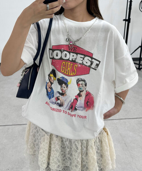 CIAOPANIC（チャオパニック）の「ピグメントバンドTEE（Tシャツ/カットソー・レディース・ホワイト/チャコールグレー/ピンク/オフホワイト/グレー/ブルー・FREE）」の16枚目の写真