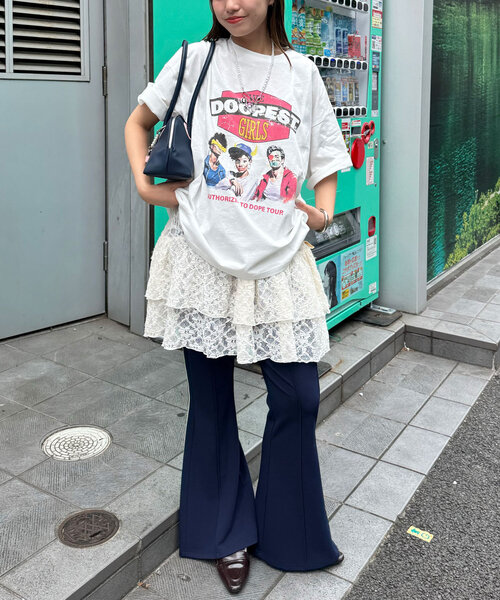 CIAOPANIC（チャオパニック）の「ピグメントバンドTEE（Tシャツ/カットソー・レディース・ホワイト/チャコールグレー/ピンク/オフホワイト/グレー/ブルー・FREE）」の19枚目の写真
