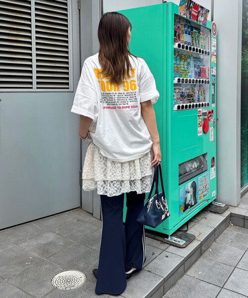 CIAOPANIC（チャオパニック）の「ピグメントバンドTEE（Tシャツ/カットソー・レディース・ホワイト/チャコールグレー/ピンク/オフホワイト/グレー/ブルー・FREE）」の20枚目の写真