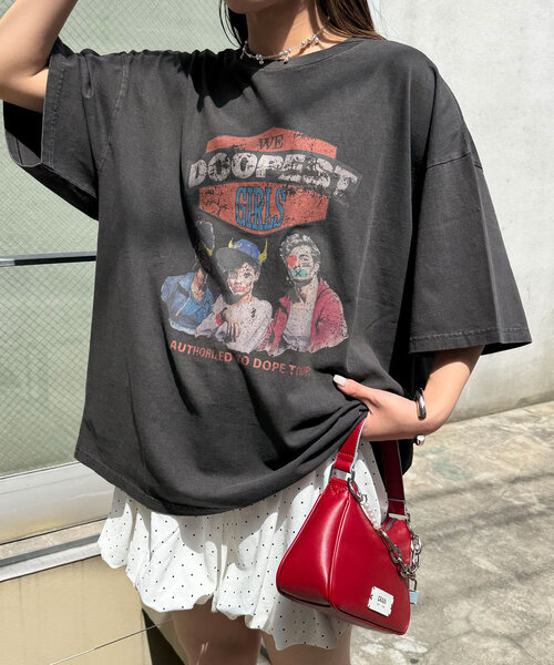 CIAOPANIC（チャオパニック）の「ピグメントバンドTEE（Tシャツ/カットソー・レディース・ホワイト/チャコールグレー/ピンク/オフホワイト/グレー/ブルー・FREE）」の22枚目の写真