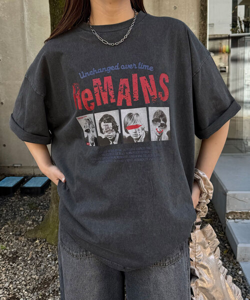 CIAOPANIC（チャオパニック）の「ピグメントバンドTEE（Tシャツ/カットソー・レディース・チャコールグレー/ピンク/ホワイト/ブルー/オフホワイト/グレー・FREE）」の10枚目の写真