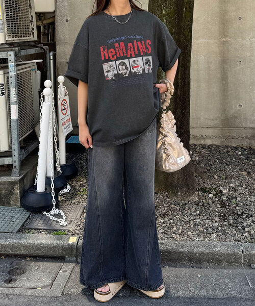 CIAOPANIC（チャオパニック）の「ピグメントバンドTEE（Tシャツ/カットソー・レディース・チャコールグレー/ピンク/ホワイト/ブルー/オフホワイト/グレー・FREE）」の13枚目の写真