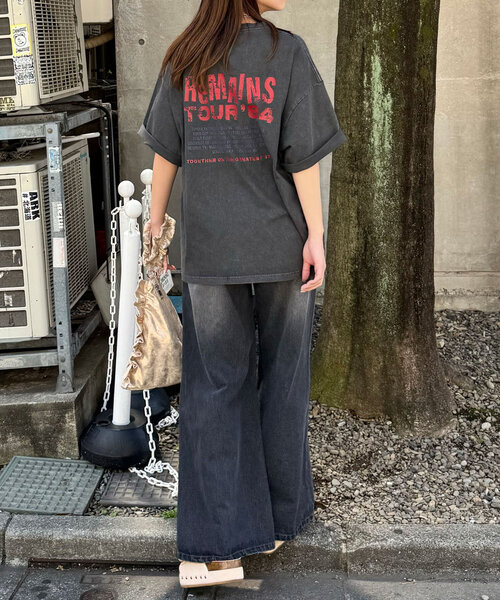 CIAOPANIC（チャオパニック）の「ピグメントバンドTEE（Tシャツ/カットソー・レディース・チャコールグレー/ピンク/ホワイト/ブルー/オフホワイト/グレー・FREE）」の14枚目の写真