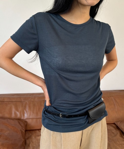 シアーハーフスリーブTEE（Tシャツ/カットソー）｜FUULLY STUDIO