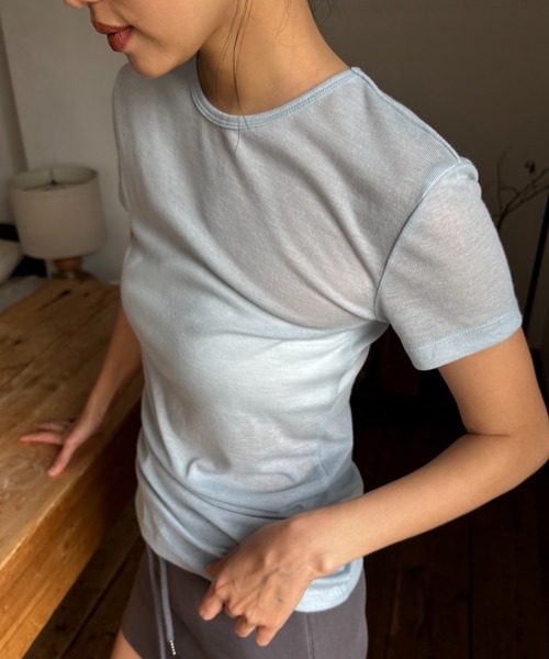 シアーハーフスリーブTEE（Tシャツ/カットソー）｜FUULLY STUDIO