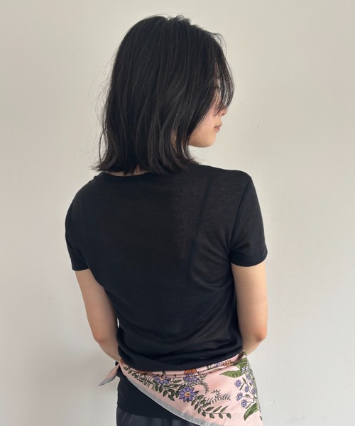 シアーハーフスリーブTEE（Tシャツ/カットソー）｜FUULLY STUDIO