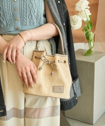 mideal（マイディール）の「drawstring ribbon basket bag / ドロストリボンカゴバッグ（かごバッグ）」