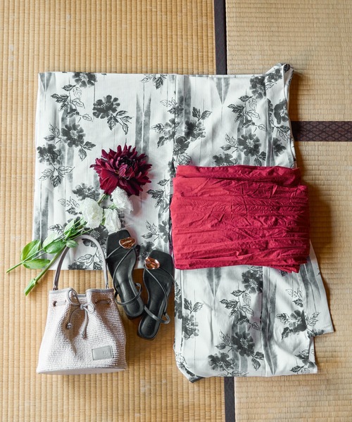 drawstring ribbon basket bag / ドロストリボンカゴバッグ