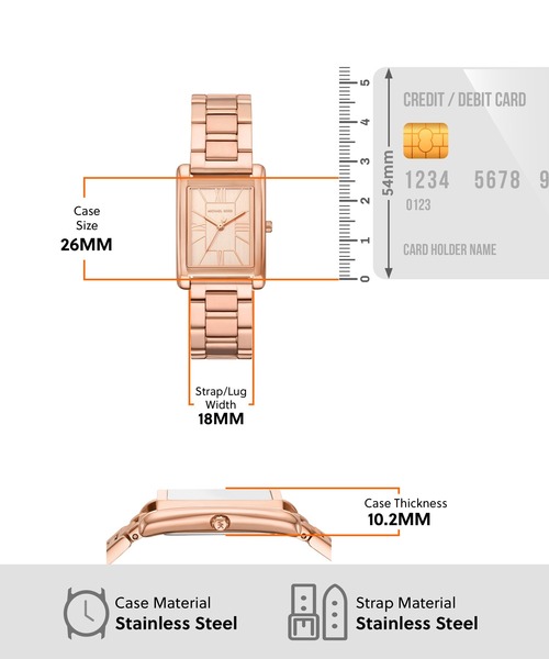 MICHAEL KORS(マイケルコース)の「マイケル・コース 腕時計 レディース アナログ ステンレス MK4905(アナログ腕時計・レディース・ピンクゴールド・FREE)」の5枚目の写真