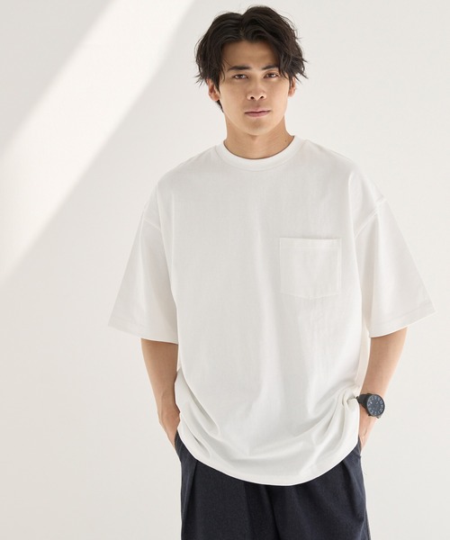 coca(coca)(コカ)の「ヘビーウエイトポケット付きロングBig Tシャツ(Tシャツ/カットソー・メンズ・ブラック/ホワイト/ブラウン/ネイビー・M/L/XL)」の8枚目の写真