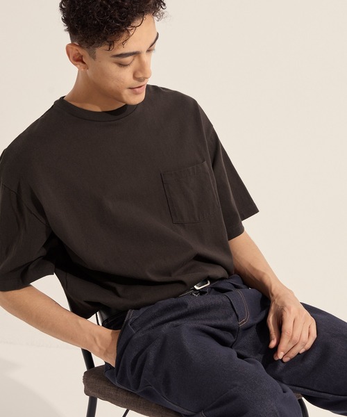 coca(coca)(コカ)の「ヘビーウエイトポケット付きロングBig Tシャツ(Tシャツ/カットソー・メンズ・ブラック/ホワイト/ブラウン/ネイビー・M/L/XL)」の21枚目の写真