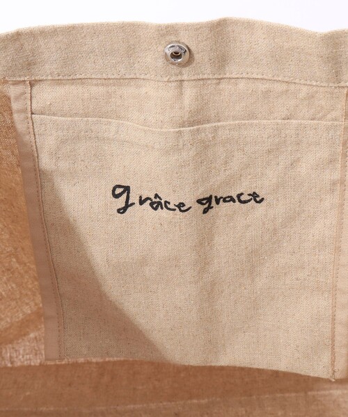 grace grace （グラスグラス）の「【grace grace/グラスグラス】グラスケリネンサブバッグL（トートバッグ・レディース・ブラック系その他・FREE）」の12枚目の写真