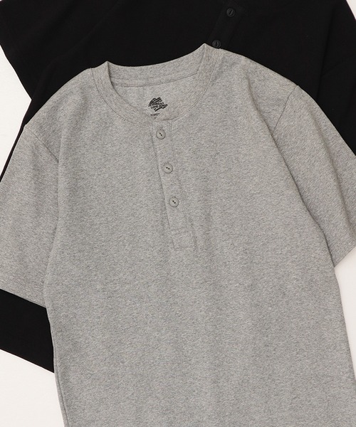 JEMORGAN(ジェーイーモーガン)の「【JEMORGAN / ジェーイーモーガン】テレコ半袖ヘンリーネックTシャツ(Tシャツ/カットソー・メンズ・杢グレー/ホワイト/ブラック・M/L/XL)」の3枚目の写真