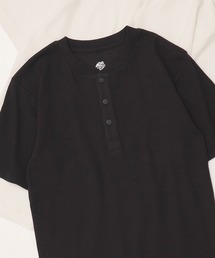 【JEMORGAN / ジェーイーモーガン】テレコ半袖ヘンリーネックＴシャツ