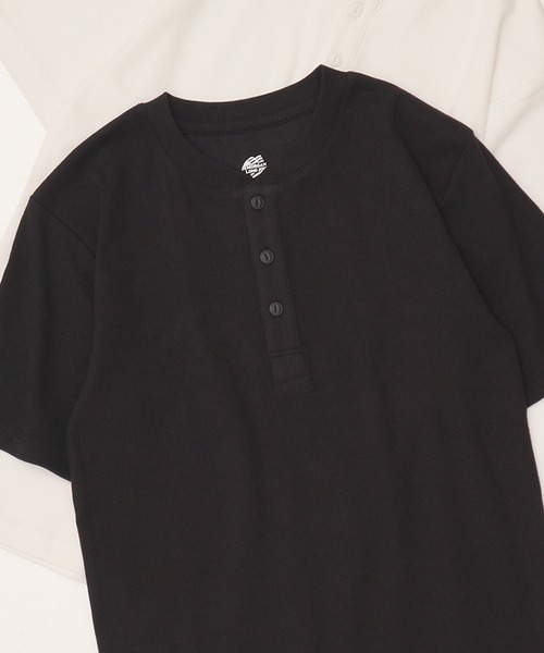 JEMORGAN(ジェーイーモーガン)の「【JEMORGAN / ジェーイーモーガン】テレコ半袖ヘンリーネックTシャツ(Tシャツ/カットソー・メンズ・杢グレー/ホワイト/ブラック・M/L/XL)」の2枚目の写真