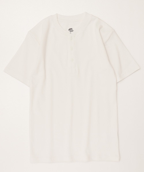 JEMORGAN(ジェーイーモーガン)の「【JEMORGAN / ジェーイーモーガン】テレコ半袖ヘンリーネックTシャツ(Tシャツ/カットソー・メンズ・杢グレー/ホワイト/ブラック・M/L/XL)」の4枚目の写真