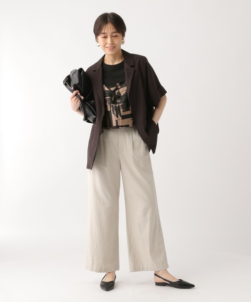 Elura（エルーラ）の「スカーフドッキングＴシャツ/322550（Tシャツ/カットソー・レディース・ブラック/ホワイト・FREE）」の8枚目の写真
