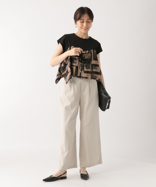 Elura（エルーラ）の「スカーフドッキングＴシャツ/322550（Tシャツ/カットソー・レディース・ブラック/ホワイト・FREE）」の7枚目の写真