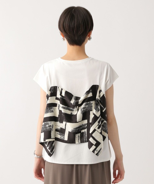 Elura（エルーラ）の「スカーフドッキングＴシャツ/322550（Tシャツ/カットソー・レディース・ブラック/ホワイト・FREE）」の17枚目の写真