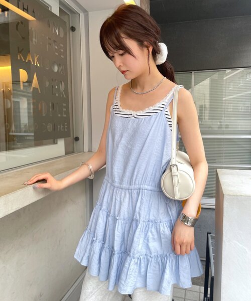 mystic(ミスティック)の「ティアードキャミチュニック(チュニック・レディース・ブラック/オフホワイト/ブルー・FREE)」の22枚目の写真