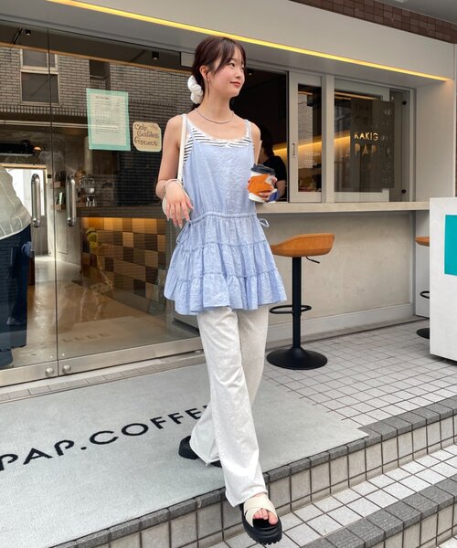 mystic(ミスティック)の「ティアードキャミチュニック(チュニック・レディース・ブラック/オフホワイト/ブルー・FREE)」の21枚目の写真