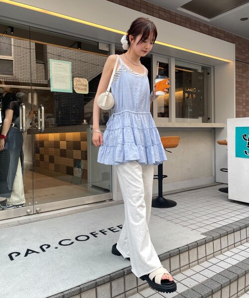 mystic(ミスティック)の「ティアードキャミチュニック(チュニック・レディース・ブラック/オフホワイト/ブルー・FREE)」の20枚目の写真