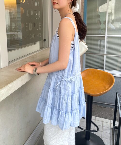 mystic(ミスティック)の「ティアードキャミチュニック(チュニック・レディース・ブラック/オフホワイト/ブルー・FREE)」の18枚目の写真