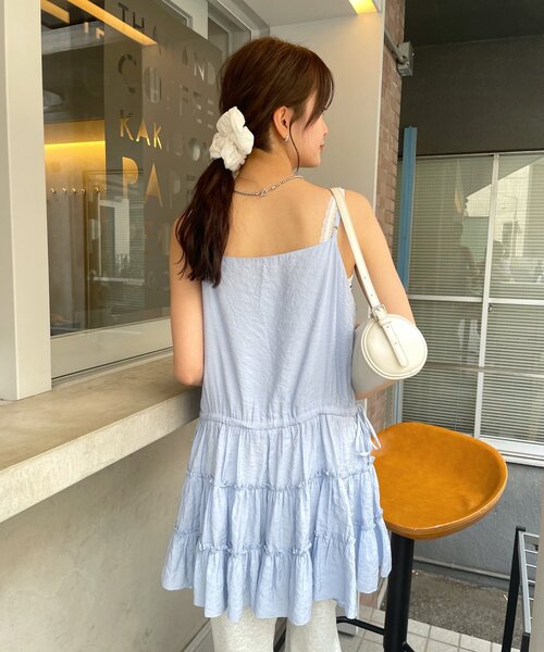 mystic(ミスティック)の「ティアードキャミチュニック(チュニック・レディース・ブラック/オフホワイト/ブルー・FREE)」の16枚目の写真