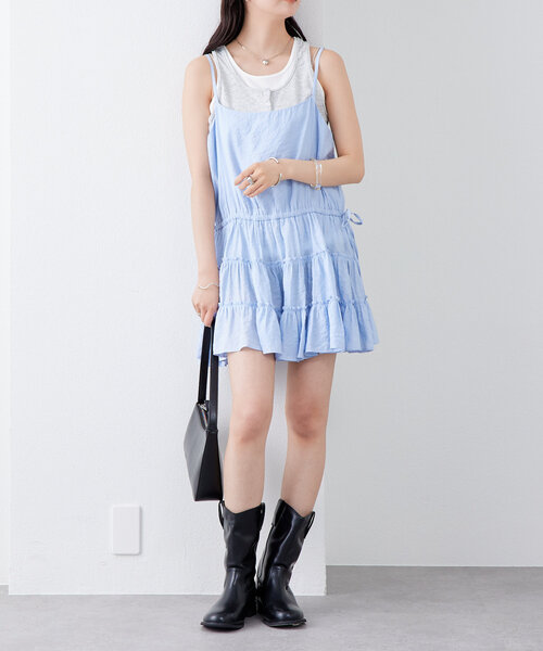 mystic(ミスティック)の「ティアードキャミチュニック(チュニック・レディース・ブラック/オフホワイト/ブルー・FREE)」の12枚目の写真