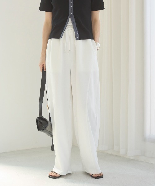 ANGIE（アンジー）の「ポンチ カーブ コクーン スウェット イージー パンツ（スウェットパンツ・レディース・オフホワイト/杢グレー/ブラック・FREE）」の16枚目の写真