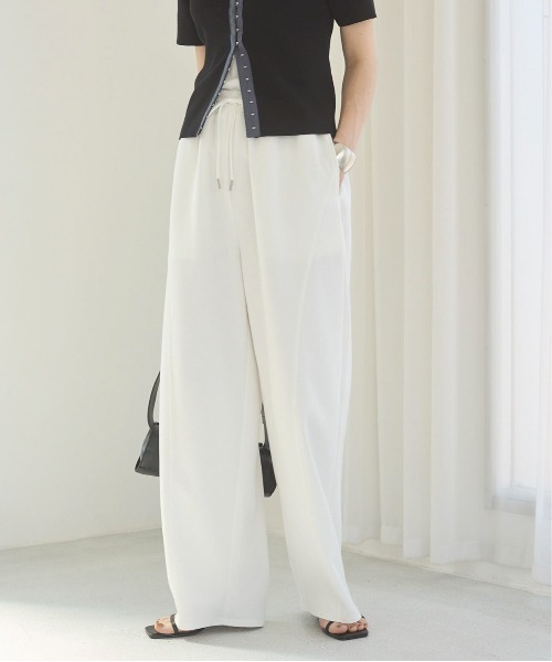 ANGIE（アンジー）の「ポンチ カーブ コクーン スウェット イージー パンツ（スウェットパンツ・レディース・オフホワイト/杢グレー/ブラック・FREE）」の17枚目の写真