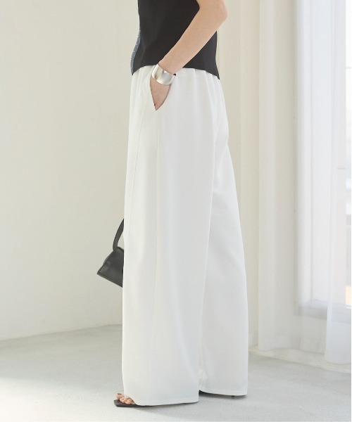 ANGIE（アンジー）の「ポンチ カーブ コクーン スウェット イージー パンツ（スウェットパンツ・レディース・オフホワイト/杢グレー/ブラック・FREE）」の18枚目の写真