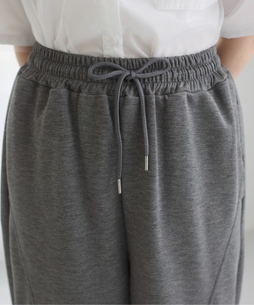 ANGIE（アンジー）の「ポンチ カーブ コクーン スウェット イージー パンツ（スウェットパンツ・レディース・オフホワイト/杢グレー/ブラック・FREE）」の8枚目の写真