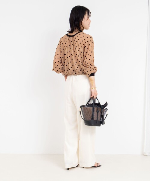 シアーフロッキードットクルーネックカーディガン ノーリーズ シアーフロッキードットクルーネックカーディガン | NOLLEY'S