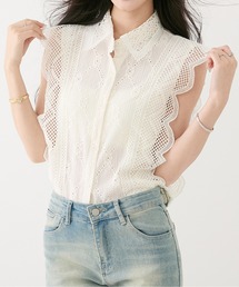 AMAJI（アマジ）の「ノースリーブスカラップシャツ（シャツ/ブラウス）」