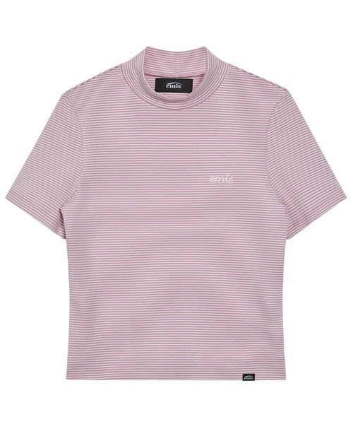EMIS（イミス）の「(WOMENS) STRIPE T-SHIRT（Tシャツ/カットソー・レディース・ブラック/ブラウン/ピンク・FREE）」の4枚目の写真