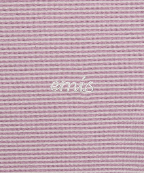 EMIS（イミス）の「(WOMENS) STRIPE T-SHIRT（Tシャツ/カットソー・レディース・ブラック/ブラウン/ピンク・FREE）」の5枚目の写真
