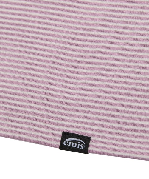 EMIS（イミス）の「(WOMENS) STRIPE T-SHIRT（Tシャツ/カットソー・レディース・ブラック/ブラウン/ピンク・FREE）」の6枚目の写真