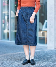 D.M.G. | [D.M.G / ディーエムジー] 10ozムラ糸デニム アーモンドスカート(デニムスカート)