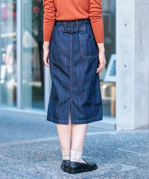 D.M.G.（ドミンゴ）の「[D.M.G / ディーエムジー] 10ozムラ糸デニム アーモンドスカート（デニムスカート・レディース・ワンウォッシュ・M/S）」の11枚目の写真