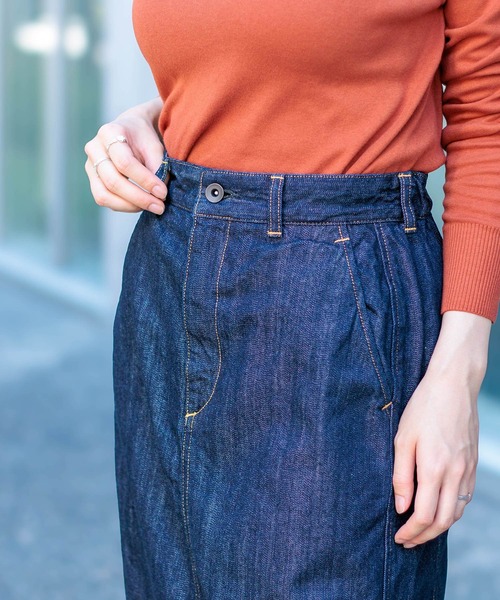 D.M.G.（ドミンゴ）の「[D.M.G / ディーエムジー] 10ozムラ糸デニム アーモンドスカート（デニムスカート・レディース・ワンウォッシュ・M/S）」の14枚目の写真