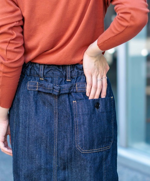 D.M.G.（ドミンゴ）の「[D.M.G / ディーエムジー] 10ozムラ糸デニム アーモンドスカート（デニムスカート・レディース・ワンウォッシュ・M/S）」の15枚目の写真