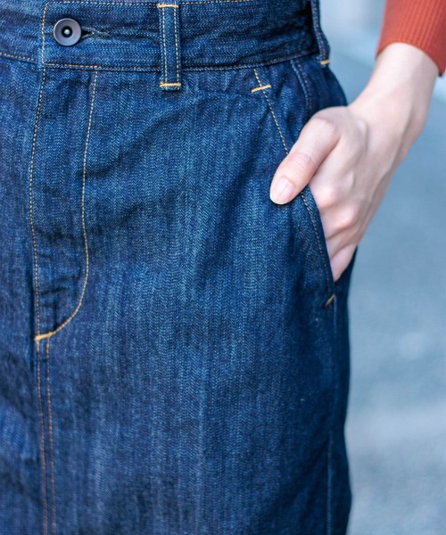 D.M.G.（ドミンゴ）の「[D.M.G / ディーエムジー] 10ozムラ糸デニム アーモンドスカート（デニムスカート・レディース・ワンウォッシュ・M/S）」の16枚目の写真