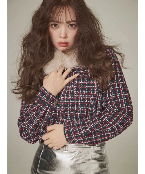 CALNAMUR（カルナムール）の「２ＷＡＹクラシカルツイードティペットＪＫ（ノーカラージャケット・レディース・その他/その他2・FREE）」の2枚目の写真